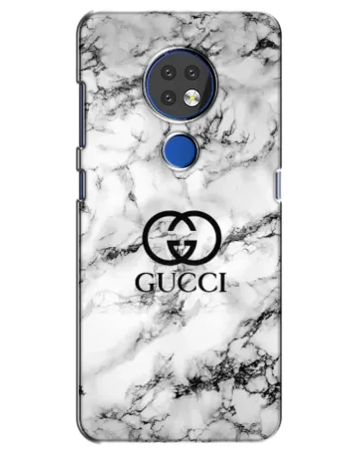 Чехол для Nokia 7.2 с картинкой «Gucci — мраморный шик»