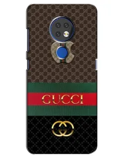 Чехол для Nokia 7.2 с картинкой «Gucci — брендированный десерт»