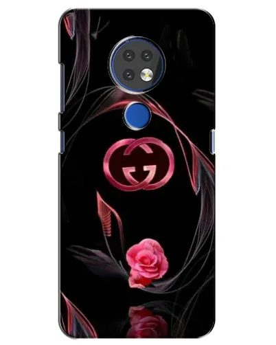 Чехол для Nokia 7.2 с картинкой «Gucci — неоновая роза»