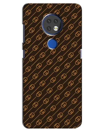 Чехол для Nokia 7.2 с картинкой «Gucci — золотые диагонали»
