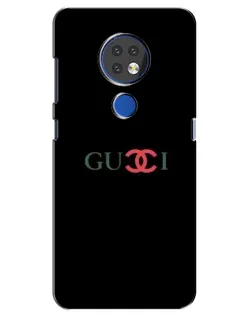 Чехол для Nokia 7.2 с картинкой «Gucci — красный градиент»