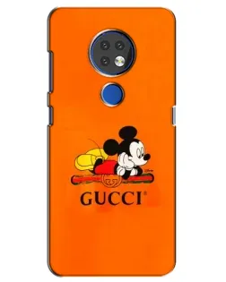 Чехол для Nokia 7.2 с картинкой «Микки Маус Gucci — оранж» Чехол для Nokia 7.2 с картинкой «Микки Маус Gucci — оранж»