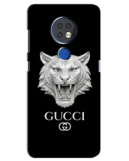 Чехол для Nokia 7.2 с картинкой «Gucci — серебряный лев» Чехол для Nokia 7.2 с картинкой «Gucci — серебряный лев»