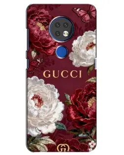 Чехол для Nokia 7.2 с картинкой «Gucci — бордовые розы» Чехол для Nokia 7.2 с картинкой «Gucci — бордовые розы»