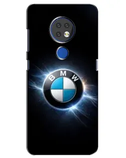 Чехол для Nokia 7.2 с картинкой «BMW — неоновое сияние»
