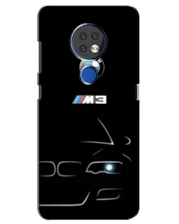 Чехол для Nokia 7.2 с картинкой «Минималистичный принт BMW M3»