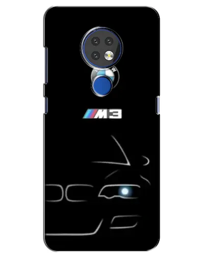 Чехол для Nokia 7.2 с картинкой «Минималистичный принт BMW M3»