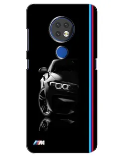 Чехол для Nokia 7.2 с картинкой «Силуэт BMW в темноте»