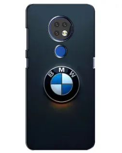 Чехол для Nokia 7.2 с картинкой «Логотип BMW — минимализм»