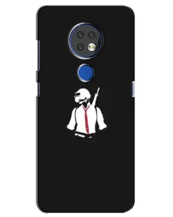 Чехол для Nokia 7.2 с картинкой «PUBG — силуэт воина» Чехол для Nokia 7.2 с картинкой «PUBG — силуэт воина»