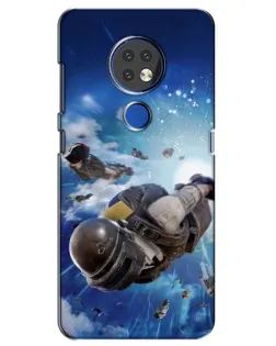 Чехол для Nokia 7.2 с картинкой «Десант PUBG — прыжок» Чехол для Nokia 7.2 с картинкой «Десант PUBG — прыжок»
