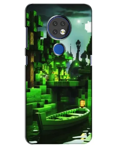 Чехол для Nokia 7.2 с картинкой «Minecraft лесной пейзаж»