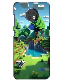 Чехол для Nokia 7.2 с картинкой «Minecraft летний день»