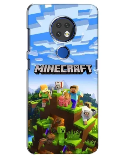 Чехол для Nokia 7.2 с картинкой «Minecraft классический мир»
