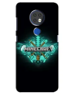 Чехол для Nokia 7.2 с картинкой «Minecraft Diamond лого»