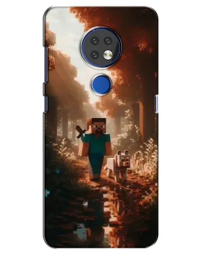 Чехол для Nokia 7.2 с картинкой «Стив в лесу»