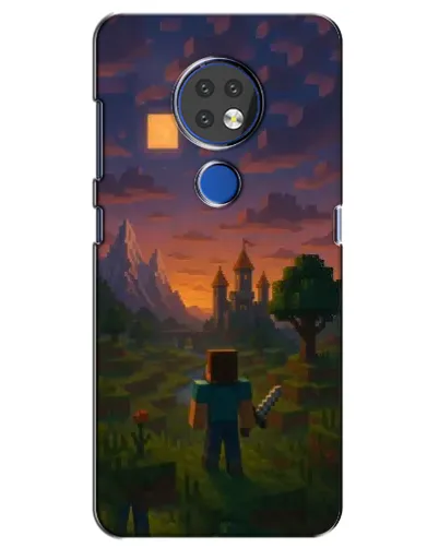 Чехол для Nokia 7.2 с картинкой «Стив у башни»
