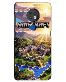 Чехол для Nokia 7.2 с картинкой «Minecraft панорама»