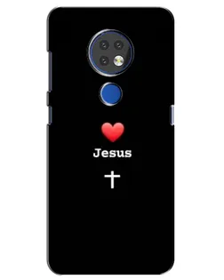Чохол для Nokia 7.2 з картинкою «Серце - Jesus»