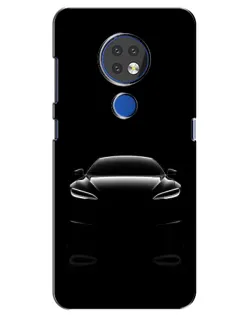 Чехол для Nokia 7.2 с картинкой «Силуэт Tesla Night»