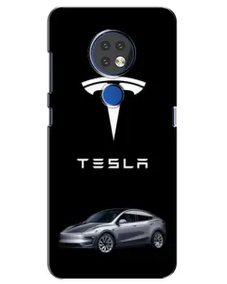 Чехол для Nokia 7.2 с картинкой «Tesla Model Y»