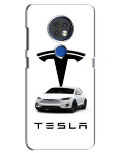 Чехол для Nokia 7.2 с картинкой «Tesla White Style»