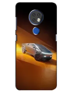 Чехол для Nokia 7.2 с картинкой «Cybertruck в пустыне»
