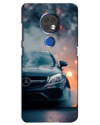 Чехол для Nokia 7.2 с картинкой «Mercedes — ночной город»