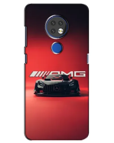 Чехол для Nokia 7.2 с картинкой «Mercedes AMG — красная линия»