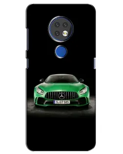 Чехол для Nokia 7.2 с картинкой «Mercedes — неоновый лого»
