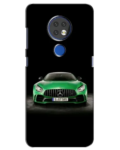 Чехол для Nokia 7.2 с картинкой «Mercedes — неоновый лого»