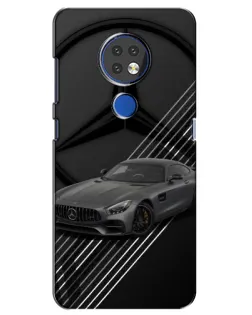 Чехол для Nokia 7.2 с картинкой «Mercedes AMG — графика»