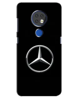 Чехол для Nokia 7.2 с картинкой «Mercedes классический лого»