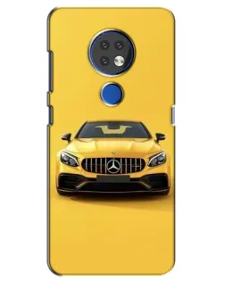 Чехол для Nokia 7.2 с картинкой «Желтый Mercedes GT»