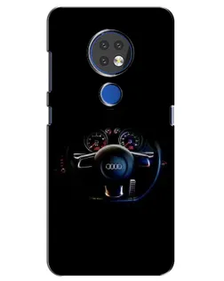 Чехол для Nokia 7.2 с картинкой «Салон Audi — руль»