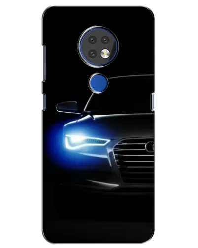 Чехол для Nokia 7.2 с картинкой «Неоновый взгляд Audi»