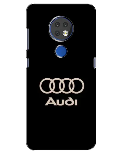 Чехол для Nokia 7.2 с картинкой «Audi — золотой логотип»