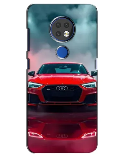 Чехол для Nokia 7.2 с картинкой «Audi RS — красный стиль»