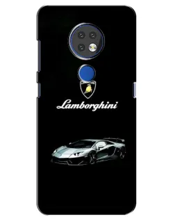 Чехол для Nokia 7.2 с картинкой «Логотип Lamborghini классика»