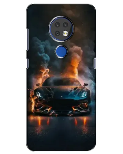 Чехол для Nokia 7.2 с картинкой «Lamborghini дымная эстетика»