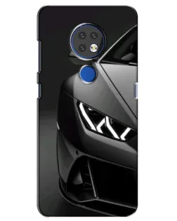 Чехол для Nokia 7.2 с картинкой «Lamborghini фары детализация»