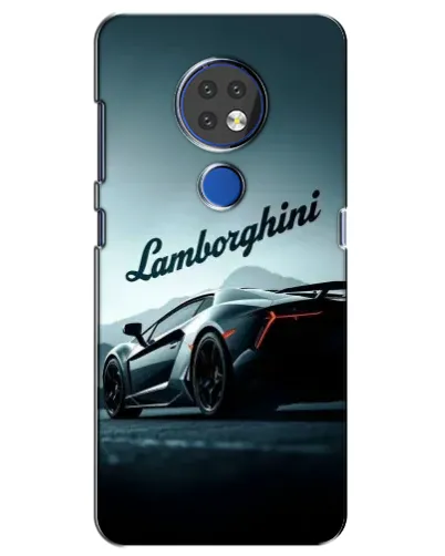 Чехол для Nokia 7.2 с картинкой «Классическая надпись Lamborghini»
