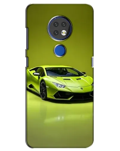 Чехол для Nokia 7.2 с картинкой «Салатовый Lamborghini Huracan»