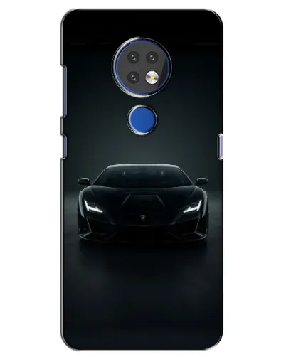 Чехол для Nokia 7.2 с картинкой «Черный Lamborghini Aventador»