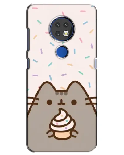 Чехол для Nokia 7.2 с картинкой «Пушин с кексом»