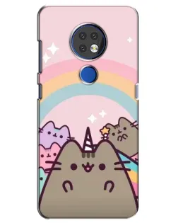 Чехол для Nokia 7.2 с картинкой «Единорог Pusheen»