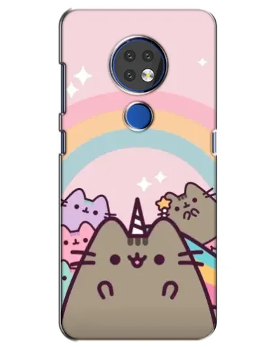 Чехол для Nokia 7.2 с картинкой «Единорог Pusheen»