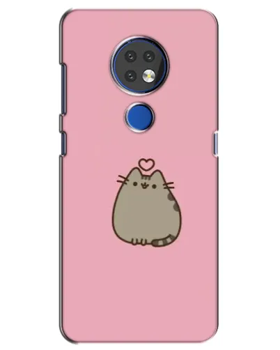 Чехол для Nokia 7.2 с картинкой «Pusheen сердце»