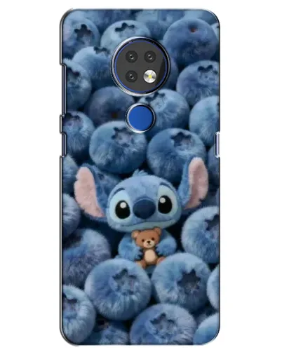 Чехол для Nokia 7.2 с картинкой «Стич и голубика»