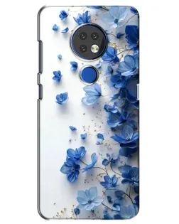 Чохол для Nokia 7.2 з картинкою «Блакитний квітковий каскад»
